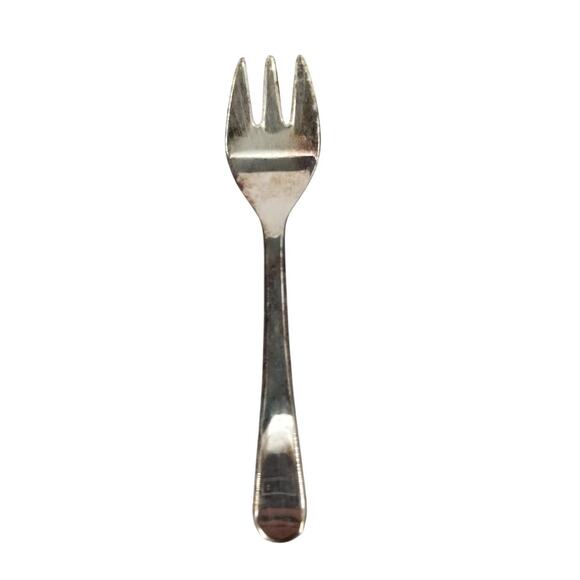 Silver Plated Sheffield England Children's Flatware Fork Small 5" Tall 3 Tines - Picture 1 of 5